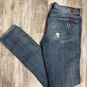 7 For All Mankind Roxanne Distressed Skinny